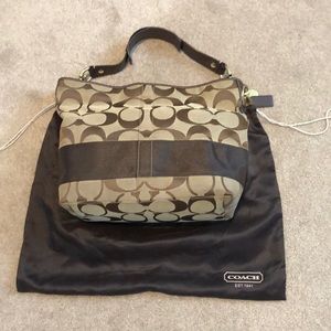 Coach tan signature canvas tote